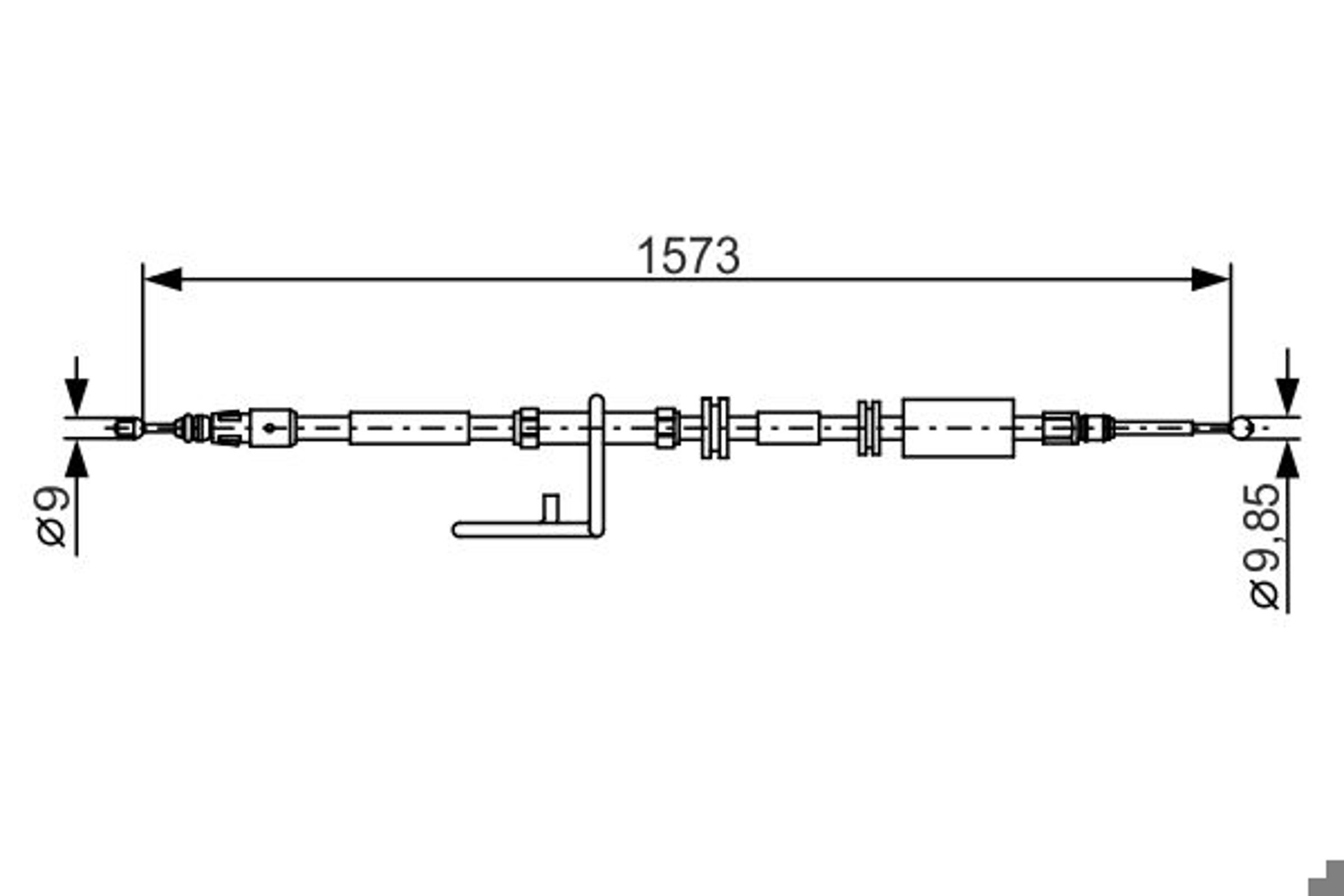 Тормозной трос BOSCH 1987482313