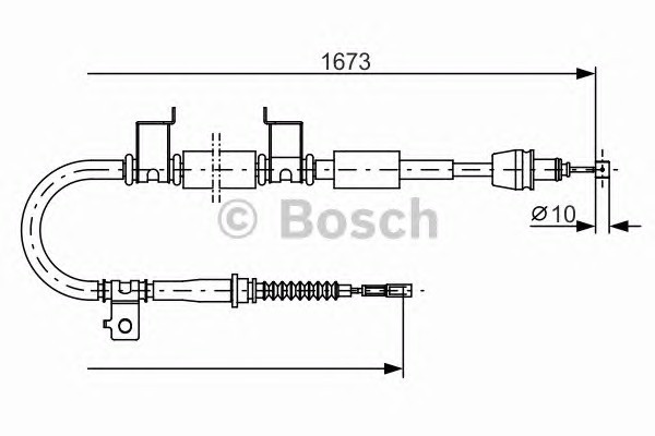 1987482362 BOSCH Трос стояночного тормоза