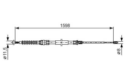 1987482379 BOSCH Тросик, cтояночный тормоз