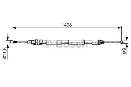 1987482387 BOSCH Тросик, cтояночный тормоз