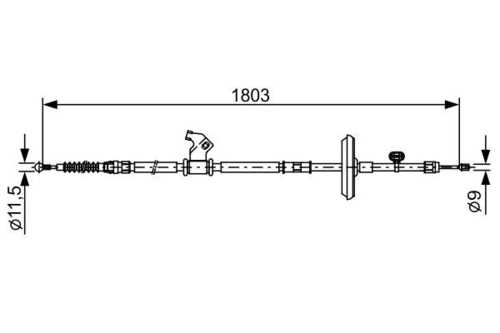 1987482508 BOSCH Трос стояночного тормоза