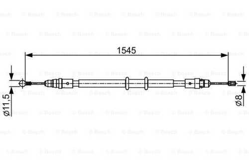Трос стояночного тормоза BOSCH 1987482551
