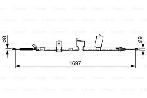 1987482627 BOSCH Трос стояночного тормоза