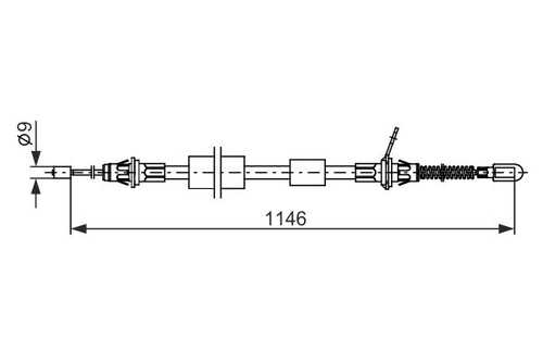 1987482695 BOSCH Трос ручника