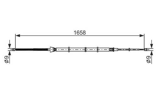 Трос тормозной BOSCH 1987482865
