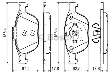 0 986 495 066 BOSCH Тормозные колодки