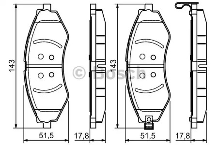 Тормозные колодки BOSCH 0 986 495 116