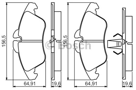 0 986 495 245 BOSCH Тормозные колодки