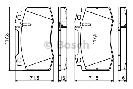 0 986 495 278 BOSCH Тормозные колодки