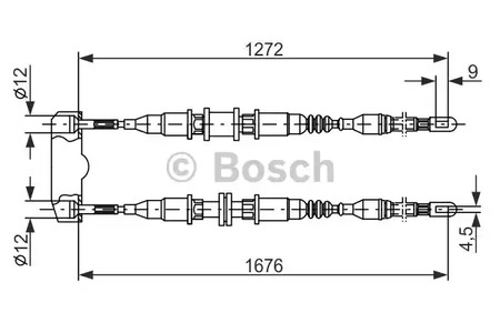 Трос стояночного тормоза BOSCH 1 987 477 136