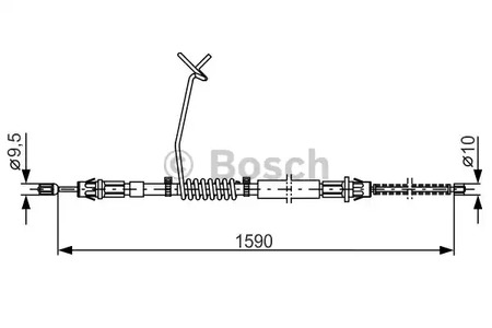 Трос стояночной тормозной системы задний BOSCH 1 987 477 175