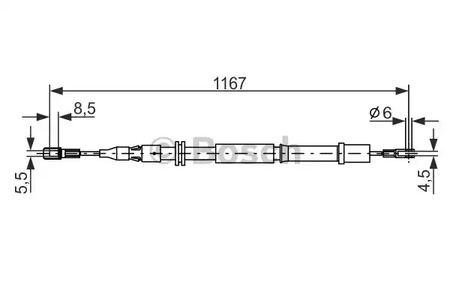 1 987 477 199 BOSCH Трос стояночного тормоза