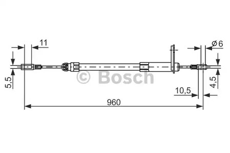 Трос стояночного тормоза BOSCH 1 987 477 219