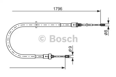 Трос стояночного тормоза BOSCH 1 987 477 235