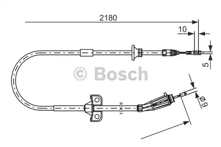 Трос стояночного тормоза BOSCH 1 987 477 248