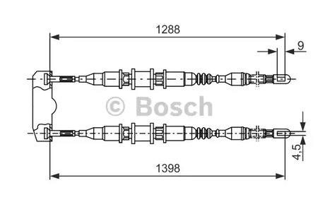 1 987 477 258 BOSCH Трос стояночного тормоза