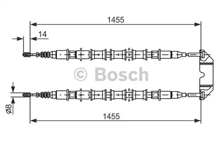 1 987 477 391 BOSCH Трос стояночного тормоза