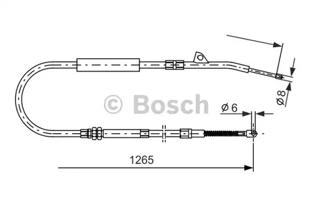 Трос стояночного тормоза BOSCH 1 987 477 533