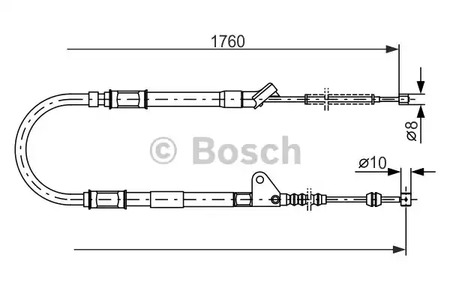 Трос стояночной тормозной системы задний BOSCH 1 987 477 541