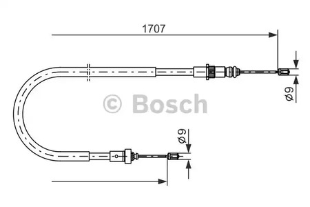 Трос стояночного тормоза BOSCH 1 987 477 587