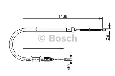 Трос стояночного тормоза BOSCH 1 987 477 634