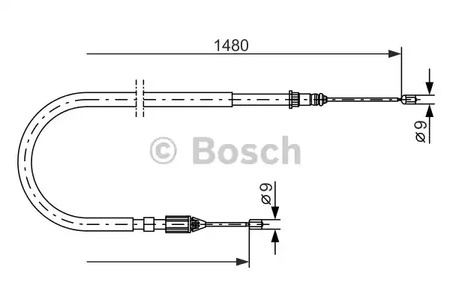 Трос стояночной тормозной системы задний BOSCH 1 987 477 653