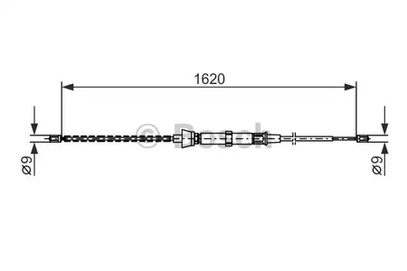 1 987 477 684 BOSCH Трос стояночного тормоза