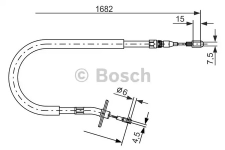 Трос стояночного тормоза BOSCH 1 987 477 703