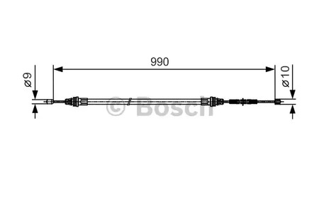 Трос стояночного тормоза BOSCH 1 987 477 751