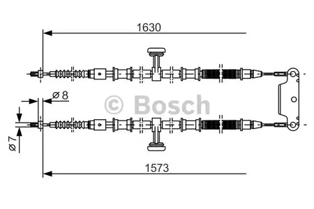 1 987 477 763 BOSCH Трос стояночного тормоза