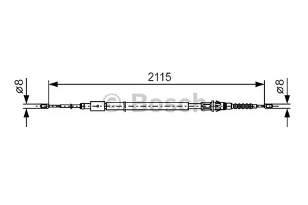 1 987 477 775 BOSCH Трос стояночного тормоза