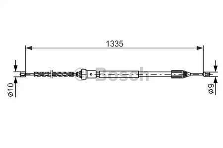 Трос стояночного тормоза BOSCH 1 987 477 783