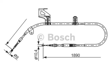 1 987 477 803 BOSCH Трос стояночного тормоза