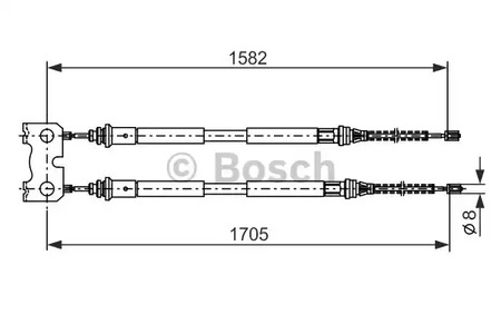 Трос стояночного тормоза BOSCH 1 987 477 834