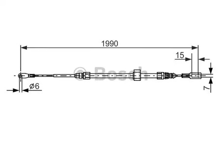 Трос стояночного тормоза BOSCH 1 987 477 854