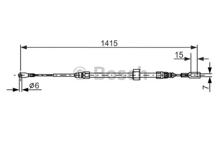 1 987 477 856 BOSCH Трос стояночной тормозной системы задний