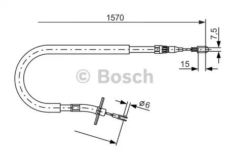 Трос стояночной тормозной системы задний BOSCH 1 987 477 860