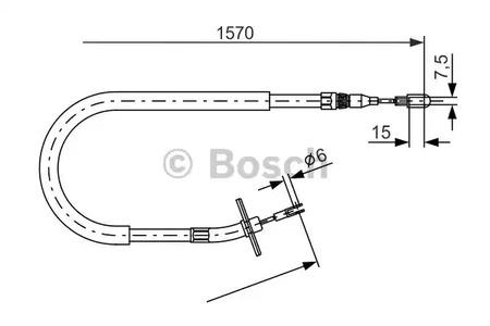 Трос, стояночная тормозная система BOSCH 1 987 477 861