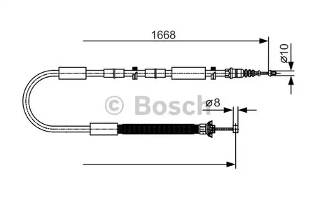 Трос стояночного тормоза BOSCH 1 987 477 911