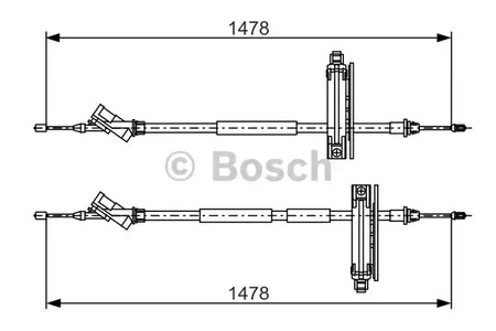 Трос стояночного тормоза BOSCH 1 987 477 932