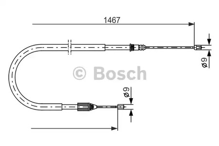 Трос стояночного тормоза BOSCH 1 987 477 937