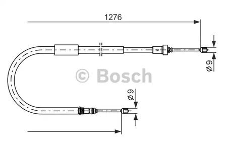 Трос стояночной тормозной системы задний BOSCH 1 987 477 938