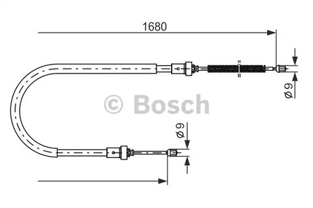 Трос стояночного тормоза BOSCH 1 987 477 955