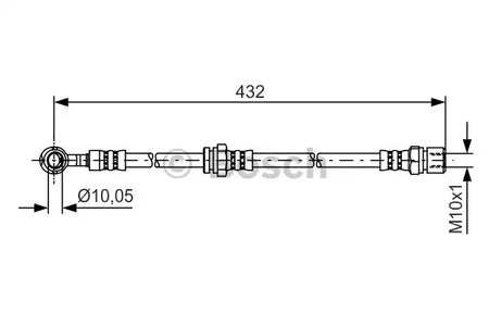 Шланг тормозной BOSCH 1 987 481 383