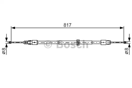 Трос стояночного тормоза BOSCH 1 987 482 024