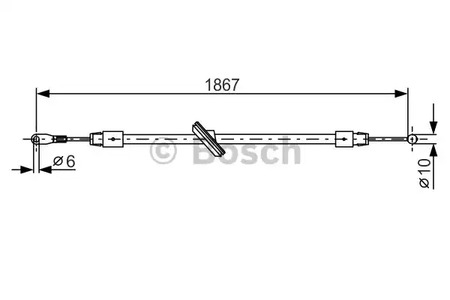 Трос стояночного тормоза BOSCH 1 987 482 028