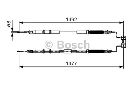 Трос стояночного тормоза BOSCH 1 987 482 038