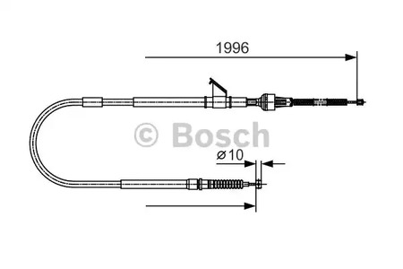 Трос стояночного тормоза BOSCH 1 987 482 068