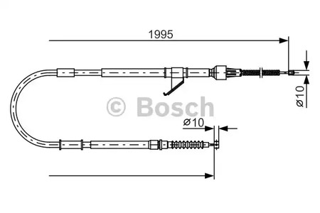 Трос стояночной тормозной системы задний BOSCH 1 987 482 069