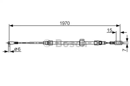 1 987 482 131 BOSCH Трос стояночного тормоза